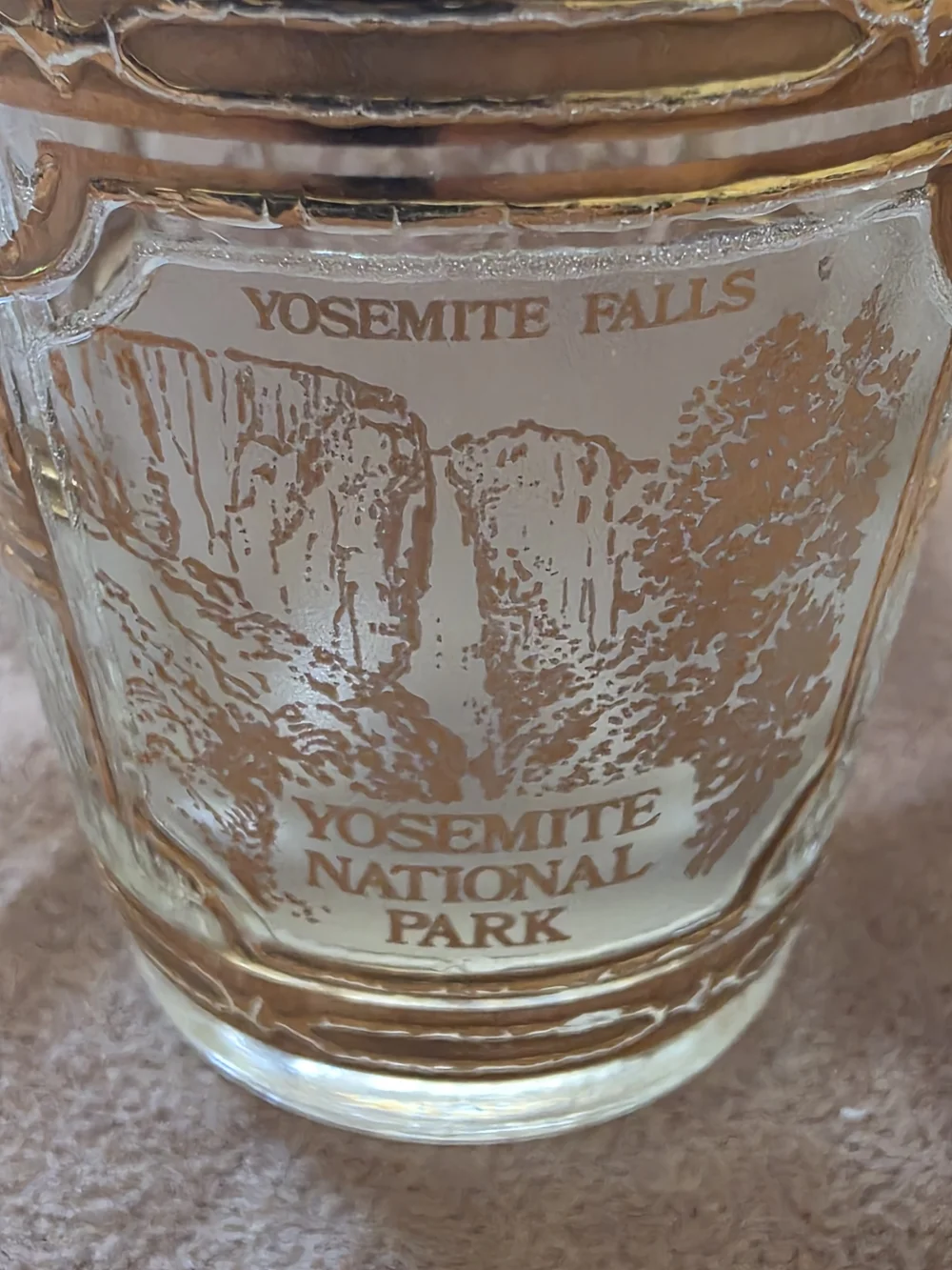 Culver 22k Yosemite National Park Falls Gold Shot Glass